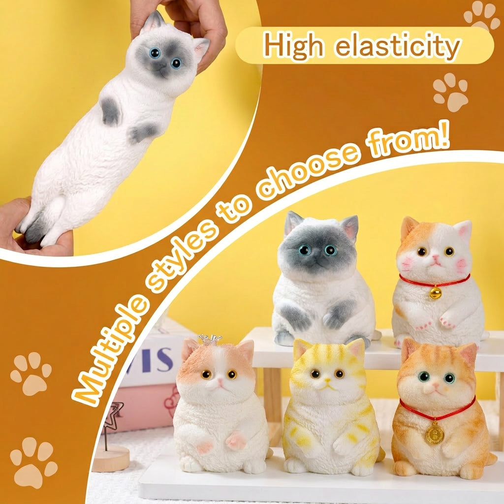 Soft and Cuddly Cat – Stress-Relief Squeezable Toy