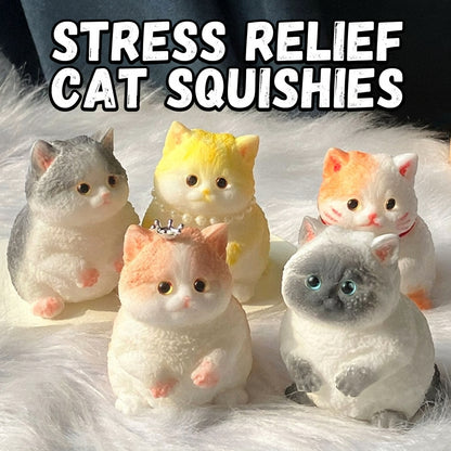 Soft and Cuddly Cat – Stress-Relief Squeezable Toy