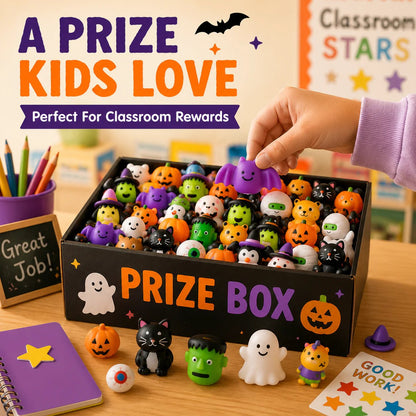 Halloween Mochi Squishy Toys | Non‑Candy Trick or Treat Goodie Bag Fillers for Kids Halloween Party Favors