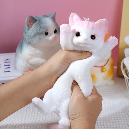 Soft and Cuddly Cat – Stress-Relief Squeezable Toy
