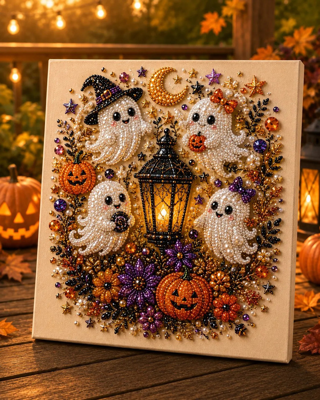 👻Halloween Pearl Art DIY Kit – Turn Tiny Pearls into Spooky-Cute Magic