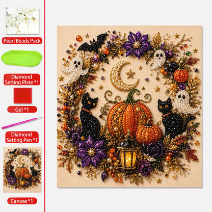 👻Halloween Pearl Art DIY Kit – Turn Tiny Pearls into Spooky-Cute Magic