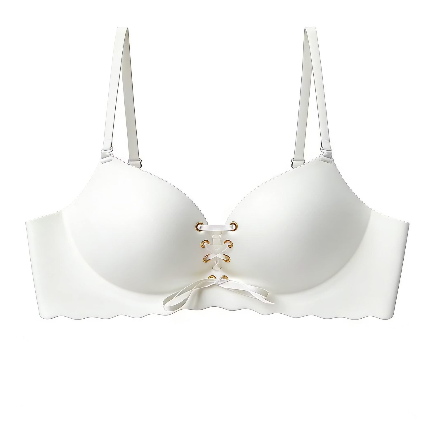 Drawstring Push Up Bra | Instant Cleavage & Anti-Sagging | Add 2 Cups Padded Wireless Strapless Bras Comfort Bra for A B C Cups Womenswear Minimalist Pink
