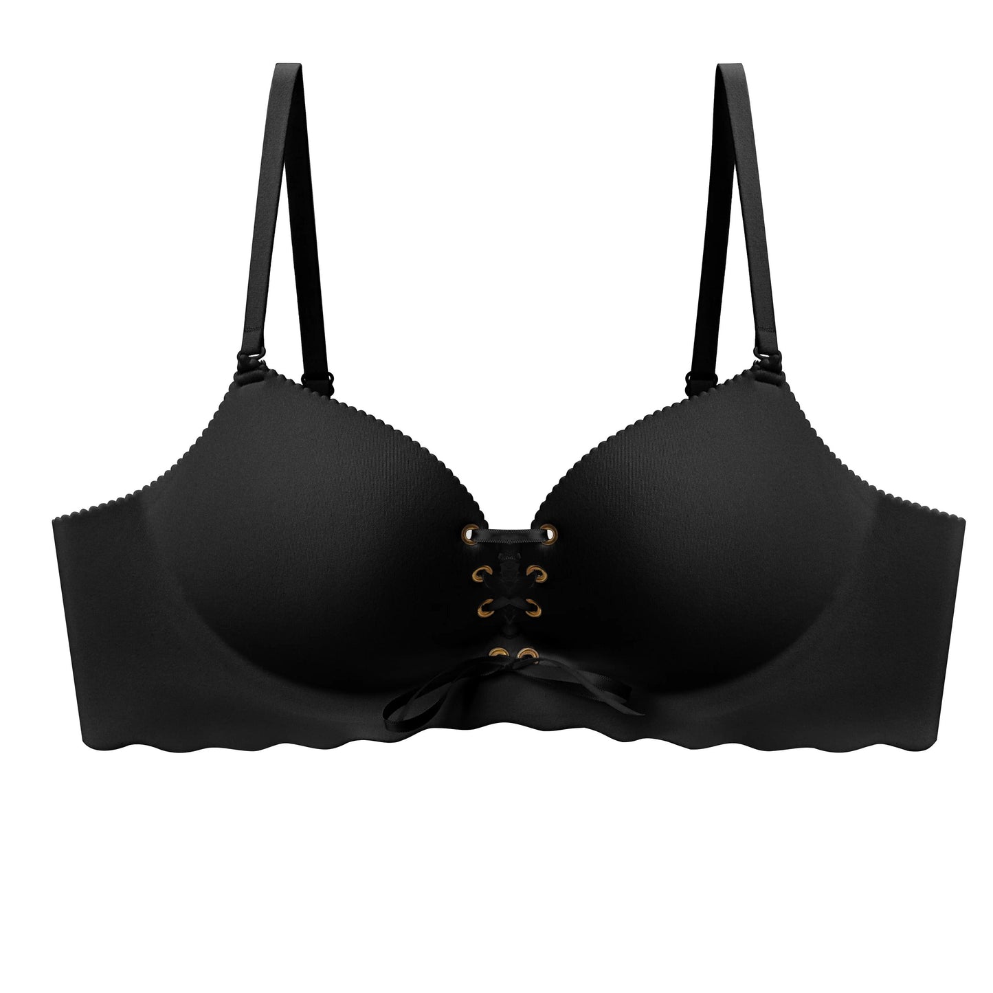 Drawstring Push Up Bra | Instant Cleavage & Anti-Sagging | Add 2 Cups Padded Wireless Strapless Bras Comfort Bra for A B C Cups Womenswear Minimalist Pink