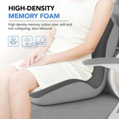 Ergonomic Lumbar & Seat Support Cushion  Suitable for office chairs, car seats, and home use – relieves back and hip pain.