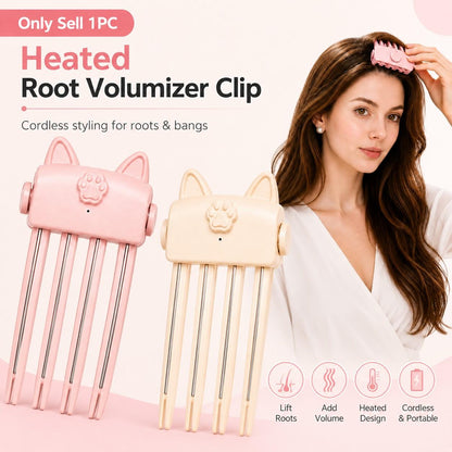 Wireless Heated Volumizing Root Lift Clip for Flat Fine Hair