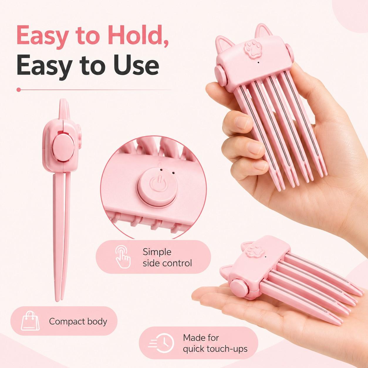 Wireless Heated Volumizing Root Lift Clip for Flat Fine Hair
