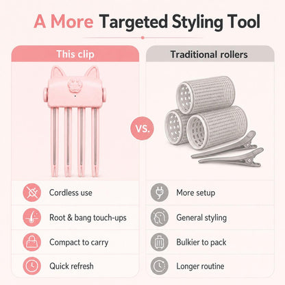 Wireless Heated Volumizing Root Lift Clip for Flat Fine Hair