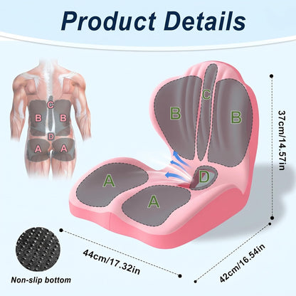 Ergonomic Lumbar & Seat Support Cushion  Suitable for office chairs, car seats, and home use – relieves back and hip pain.