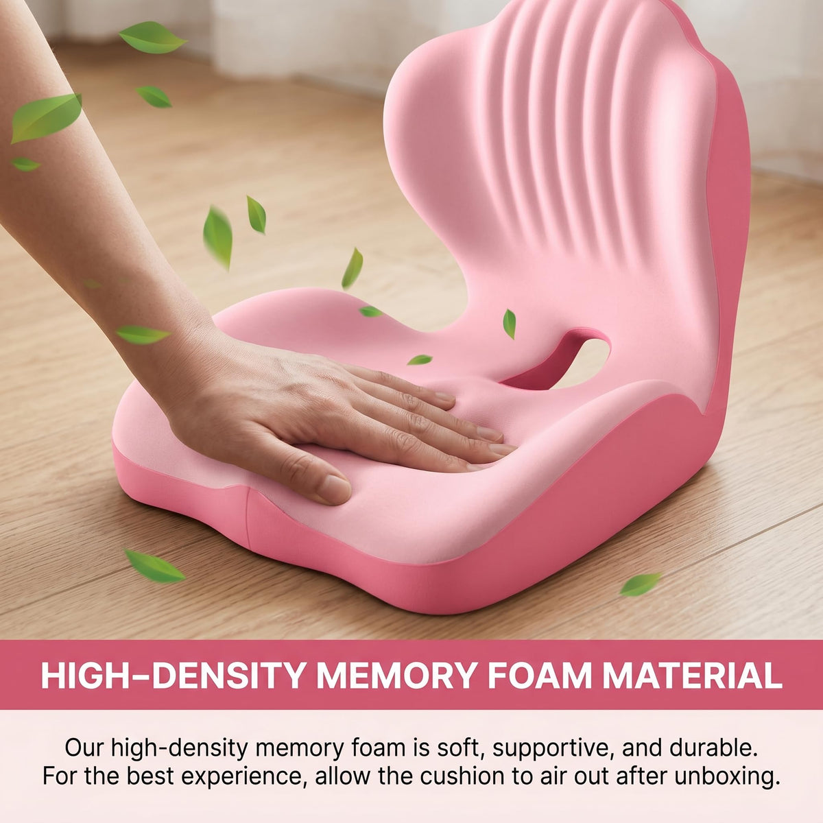 Ergonomic Lumbar & Seat Support Cushion  Suitable for office chairs, car seats, and home use – relieves back and hip pain.