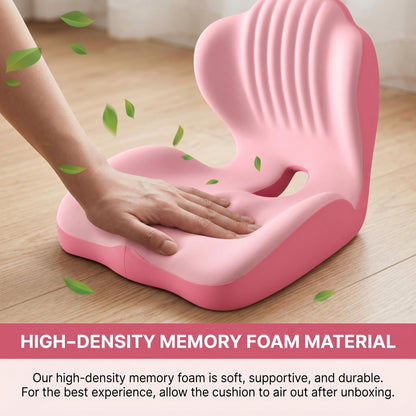Ergonomic Lumbar & Seat Support Cushion  Suitable for office chairs, car seats, and home use – relieves back and hip pain.