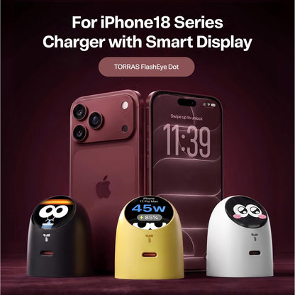 FlashEye Dot for iPhone18/17/16/15/14 Pro Max, Duo, iPad, MacBook Smart Display Charger