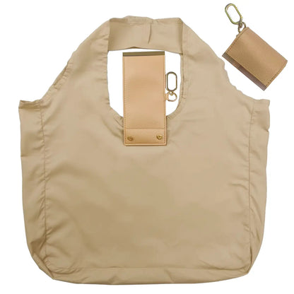 Foldable Keychain Nylon Storage Bag - Reusable Casual Shopping Bag with Key Ring for Travel-Ready Daily Carry